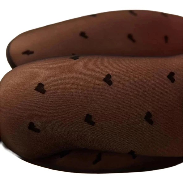 Penti Kadın Mini Heart Desenli Külotlu Çorap - Resim 3