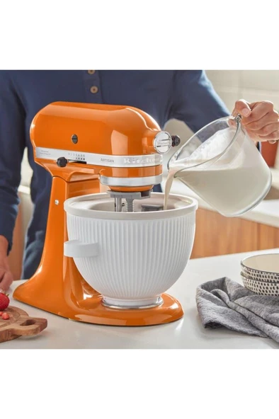 KitchenAid 5KSMICM Mutfak Şefi Dondurma Aparatı - Resim 8
