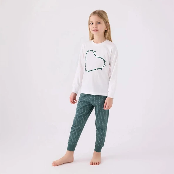 Arnetta AR3050G Kız Çocuk Garson Kışlık Pijama Takım - Resim 3