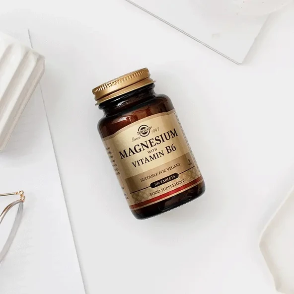 Solgar Magnesium with Vitamin B6 100 Tablet - Resim 2