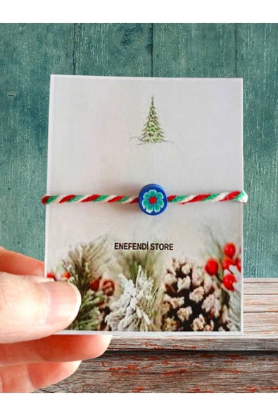 BİLEKLİK MARTENİÇKA KARTLI LACİVERT FİMO BONCUK HEDİYELİK ŞANS BEREKET ARKADAŞ BİLEKLİĞİ ürün görseli 1