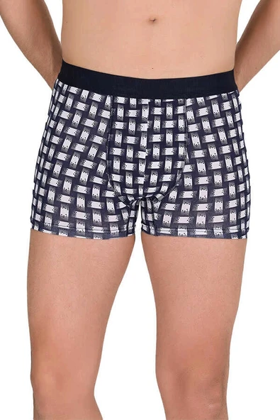 Berrak 4480 Erkek Likralı Desenli Boxer - Resim 6