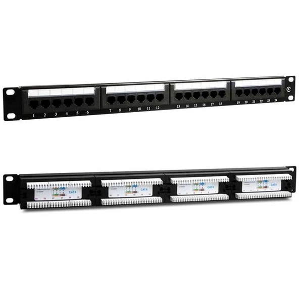 Powermaster PM-4494 24’Lü Utp Cat6 Patch Panel ürün görseli 1