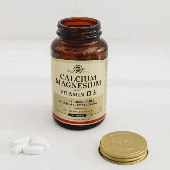 Solgar Calcium Magnesium Vitamin D3 150 Tablet - Resim 3