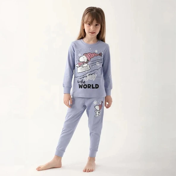 Snoopy L1613C Kız Çocuk Kışlık Pijama Takım ürün görseli 1
