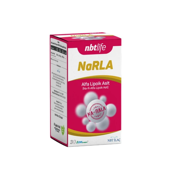 Nbt Narla Alfa Lipoik Asit 200 Mg 30 Kapsül ürün görseli