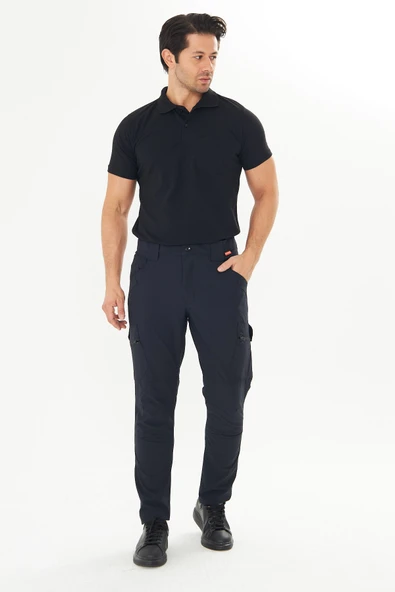 Orange Safety Rip Stop Likrali Atak Pantolon Lacivert - Resim 7