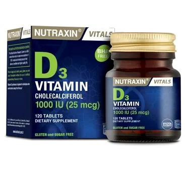 Nutraxin Vitamin D3 120 Tablet ürün görseli