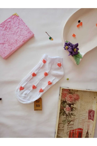 3 ÇİFT KADIN ÇORAP BURUN DİKİŞSİZ YUMUŞAK PAMUKLU KISA KONÇ DESENLİ PATİK ÇORABI 36-40 - Resim 2