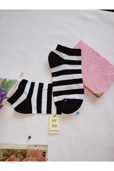 2 ÇİFT KADIN ÇORABI PATİK PAMUKLU KISA KONÇ BURUN DİKİŞSİZ ÇORAP 36-40 YEŞİL BEYAZ SİYAH - Resim 7