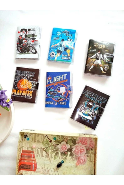 DEFTER NOT ANI CEP DEFTERİ 70 YAPRAK ÇİZGİLİ CIRTLI FİGÜR RENKLERDEN BİRİ GELİR 11x8 CM KÜÇÜK BOY - Resim 3