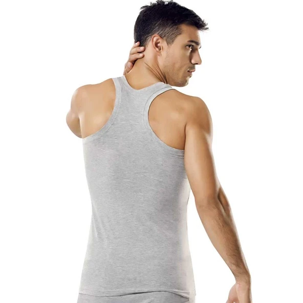 Namaldı 133G Rambo Gri Erkek Ribana Atlet - Resim 2