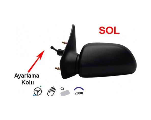 Renault 19 Dikiz Ayna Europa Dış Sol Ayna R 19 Ayna Manuel ürün görseli 1