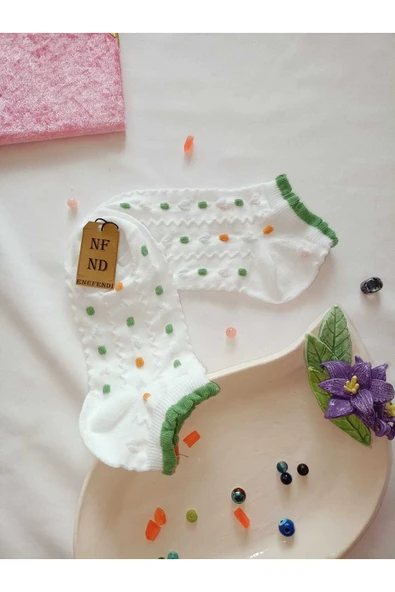 3 ÇİFT PATİK ÇORAP YUMUŞAK DİKİŞSİZ BURUN KADIN PAMUKLU KISA KONÇ DESENLİ 36-40 - Resim 3