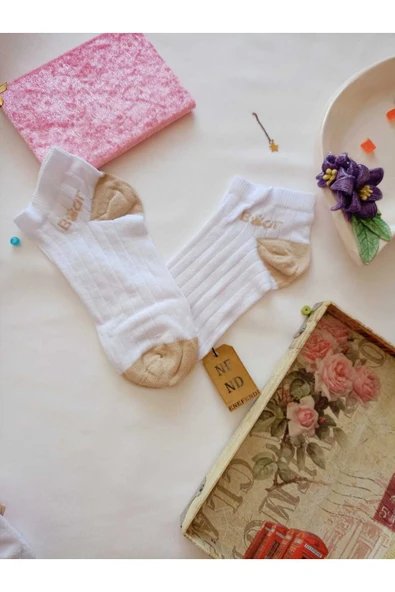 PATİK ÇORAP YUMUŞAK DİKİŞSİZ BURUN KADIN PAMUKLU KISA KONÇ DESENLİ 36-40  TEK ADET ürün görseli 1