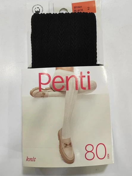 Penti Knit Kadın Desenli 80 Denye Külotlu Çorap - Resim 4