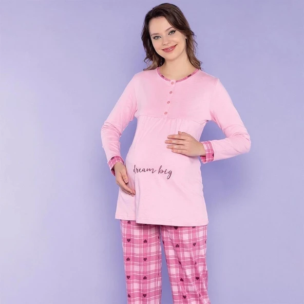 Over Sleep 757 Kadın Lohusa PijamaTakım - Resim 2