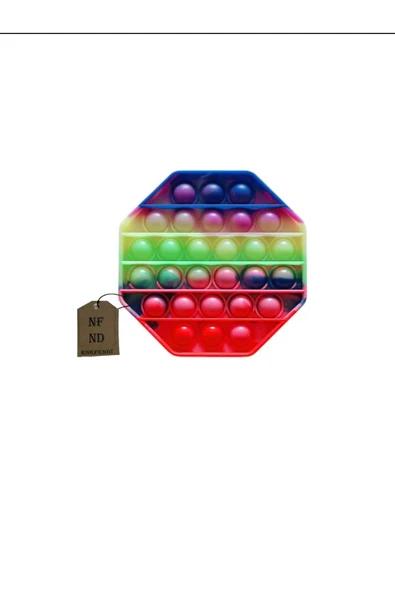 Popi̇t Oyuncak Hedi̇yeli̇k Gökkuşaği Esnek Eği̇ti̇ci̇ Stres Duyusal Pop İt Oyuncaği Buble Fi̇dget ürün görseli 1