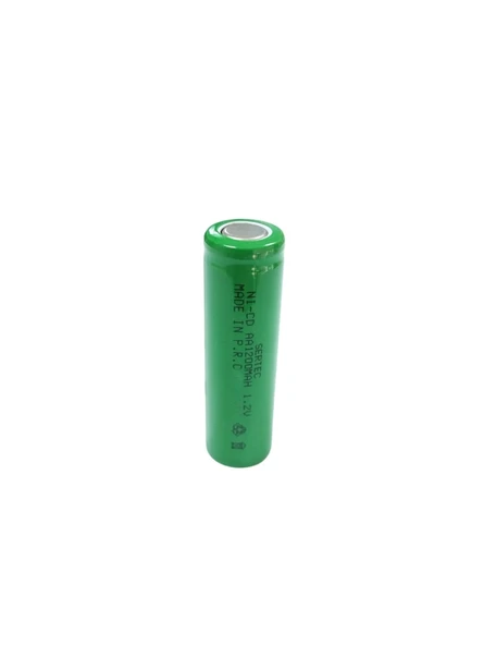 Sertec - 1.2V 1200 Mah - AA - Ni-Cd Şarjlı Pil - (Başsız / Flat Head) ürün görseli 1