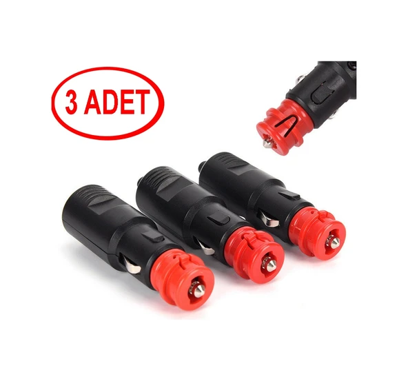 Araç Çakmak Fişi Çakmak Fişi 3 Adet Avrupa Tipi Çakmak ürün görseli 1