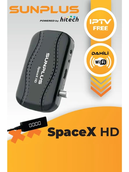 Sunplus Spacex Çanaklı-Çanaksız Dahili Wi-Fi Full Hd  Uydu Alıcısı - Resim 2