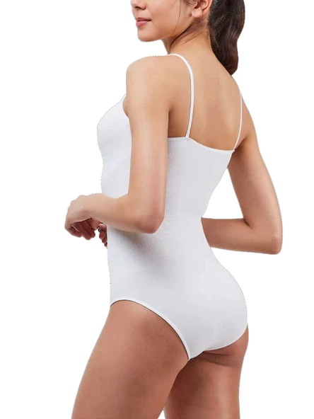 Elite Life 874 SB-01 Kadın İnce Askılı Slip Body - Resim 3