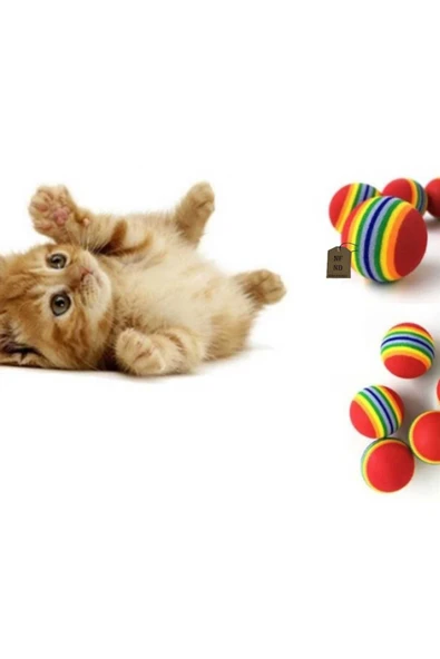 İnteraktif Diş Çıkarma Oyuncak Karışık Renkli Kedi Köpek Çiğneme Oyun Topu 4,2 Cm Tekli - Resim 5