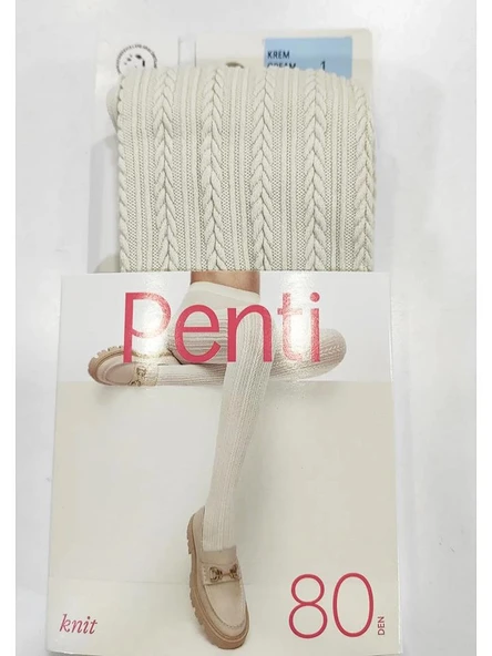 Penti Knit Kadın Desenli 80 Denye Külotlu Çorap - Resim 3