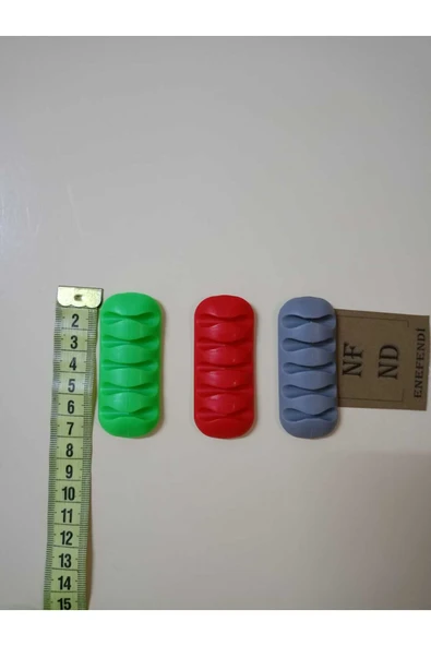 KABLO TUTUCU 5 KANALLI PRATİK YAPIŞKANLI TEKLİ ÜRÜN YEŞİL - Resim 5