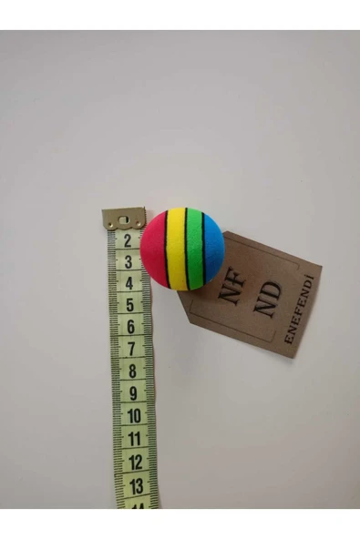 Gökkuşağı Renkli Kedi Köpek Çiğneme Oyun Topu Diş Çıkarma Interaktif Oyuncak 4,2 Cm Kırmızı Tekli ürün görseli 1