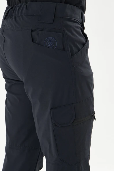 Orange Safety Rip Stop Likrali Atak Pantolon Lacivert - Resim 4