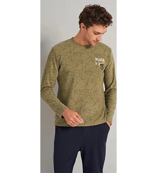 Black 7772 Erkek Kışlık Uzun Alt Pijama Takım ürün görseli 1