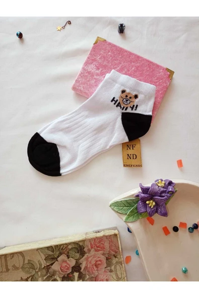 BURUN DİKİŞSİZ PATİK ÇORAP YUMUŞAK PAMUKLU KISA KONÇ DESENLİ KADIN ÇORABI 36-40 TEK ADET ürün görseli 1