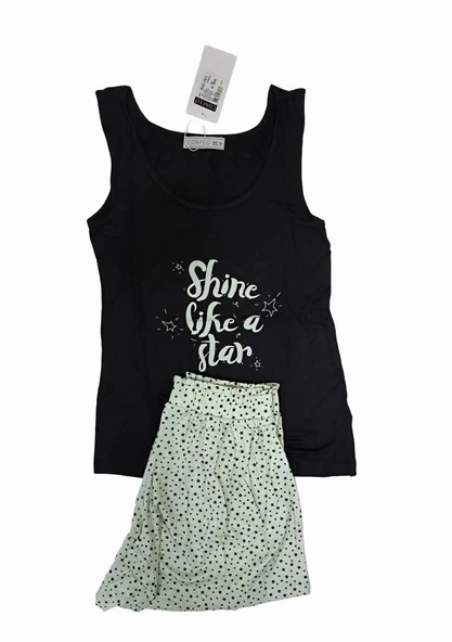 Confeo C840-761 Kadın Viskon Geniş Askılı Short Takım - Resim 2