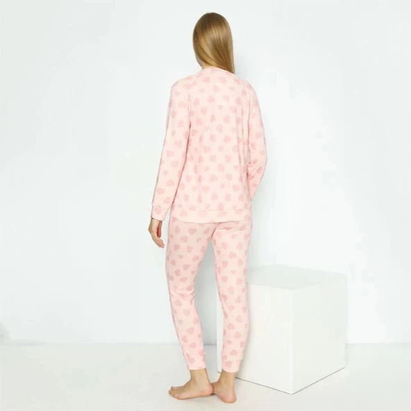 Confeo 840-800 Kadın Kışlık Bisiklet Yaka Reglan Uzunkol Pijama Takım - Resim 2