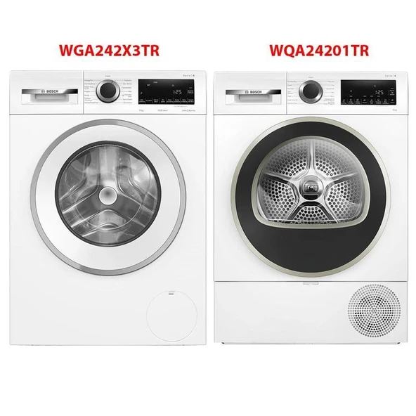 Bosch WGA242X3TR - WQA24201TR 9 Kg Çamaşır Kurutma Makinesi 2'li Set ürün görseli