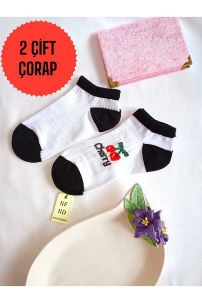 2 ÇİFT ÇORAP PAMUKLU BURUN DİKİŞSİZ PATİK YUMUŞAK KISA KONÇ KADIN ÇORABI 36-40 SİYAH BEYAZ ürün görseli 1