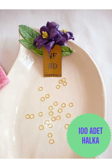 100 ADET ALTINSARISI HALKA TAKI APARATI TAKI EKLEME APARATI 6mm MONTAJ BAĞLANTI HALKASI ürün görseli 1