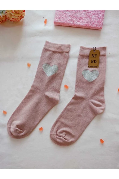 2 ÇİFT DİKİŞSİZ SOKET BAMBU SİMLİ KALPLİ ÇORABI YUMUŞAK KADIN SİYAH PEMBE ÇORAP 36-40 - Resim 2