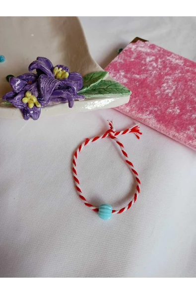 10 ADET MAVİ BONCUKLU MARTENİÇKA BİLEKLİK ŞANS BEREKET ARKADAŞ SEVGİLİ EŞ ÇOCUK HEDİYE BAHAR - Resim 2