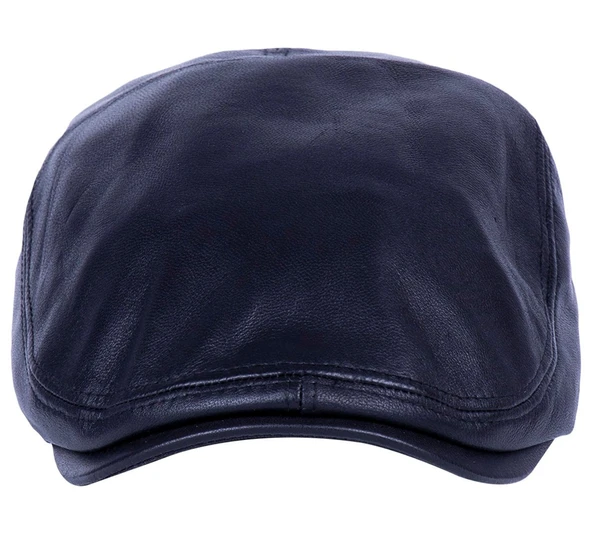 ERKEK DERİ KASKET E-117 - Resim 2