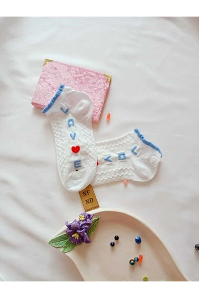 3 ÇİFT ÇORAP BURUN DİKİŞSİZ YUMUŞAK PAMUKLU KISA KONÇ DESENLİ KADIN PATİK 36-40 - Resim 2