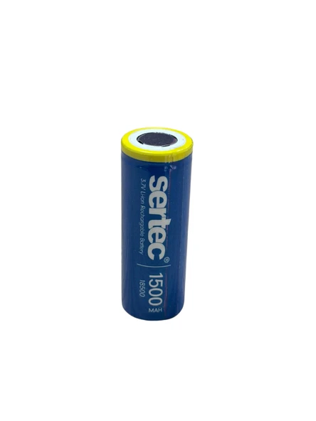 Sertec 3.7V Li-ion 18500 1500 mAh 1C Şarjlı Pil ürün görseli 1