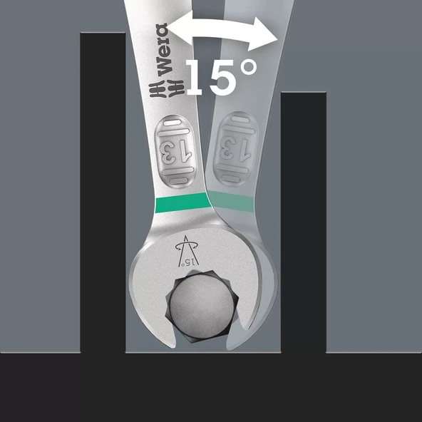 Wera 6003 Joker 5 Set 1 Açık Ağız Yıldız Kombine Anahtar Seti - Resim 3