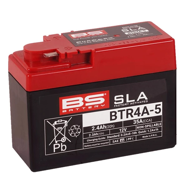 BS BATTERY BTR4A-5 SLA Motosiklet Aküsü 300667 ürün görseli 1