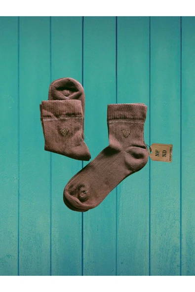 2 ÇİFT TAŞLI KALPLİ KOKULU LİKRALI KISAKONÇ DİKİŞSİZ ÇORAP PAMUKLU SİYAH VİZON KADIN ÇORABI 36-40 - Resim 5