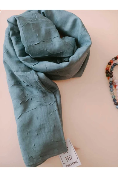 Bambu Kraş Şal Hafif Ütü Gerektirmez Rahat Hijab Tesettür Şal - Resim 3
