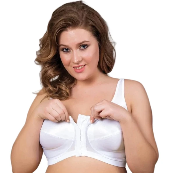 Anıl 3651 Anıl Kadın Toparlayıcı Minimizer Balensiz Desteksiz Dolgusuz Önden Açılan Sırt Destekli Medikal Sütyen - Resim 10