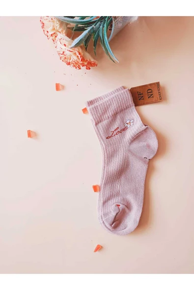 2 ÇİFT TAŞLI KURDELE DESENLİ DİKİŞSİZ RAHAT HEDİYELİK KOKULU PEMBE VE LACİVERT 36-40 - Resim 2