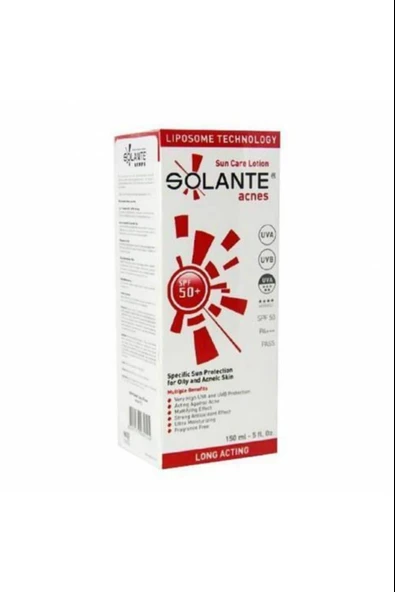 Solante Acnes Lotion Spf 50 150ml - Resim 2